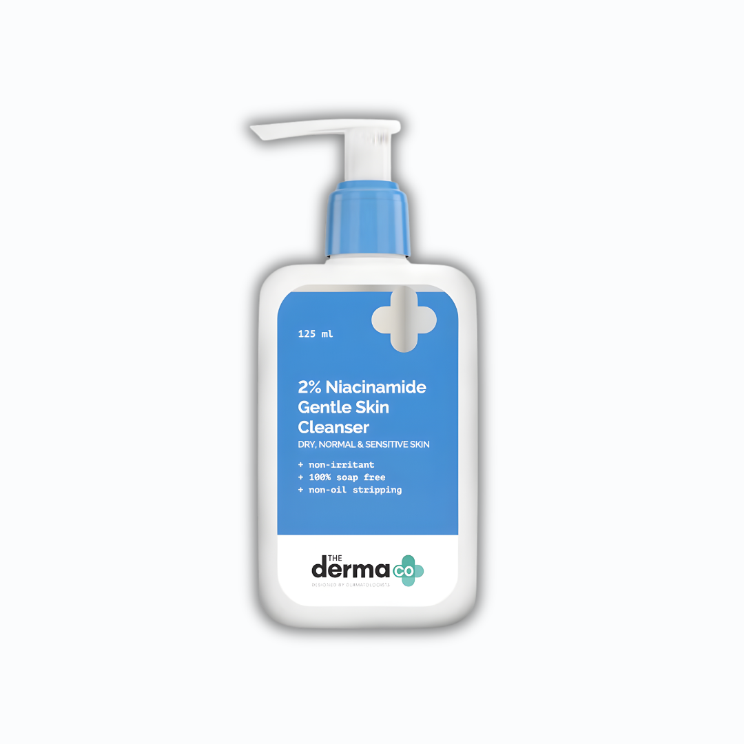 The Derma Co 2% Niacinamide Gentle Skin Cleanser for Sensitive, Dry & Normal Skin 125 ml