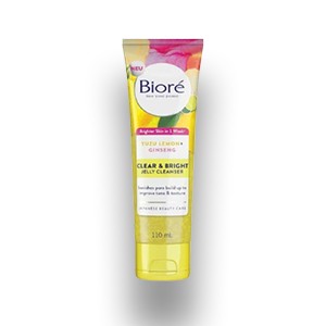 Biore Yuzu Lemon + Ginseg Clear & Bright Jelly Cleanser 110ml