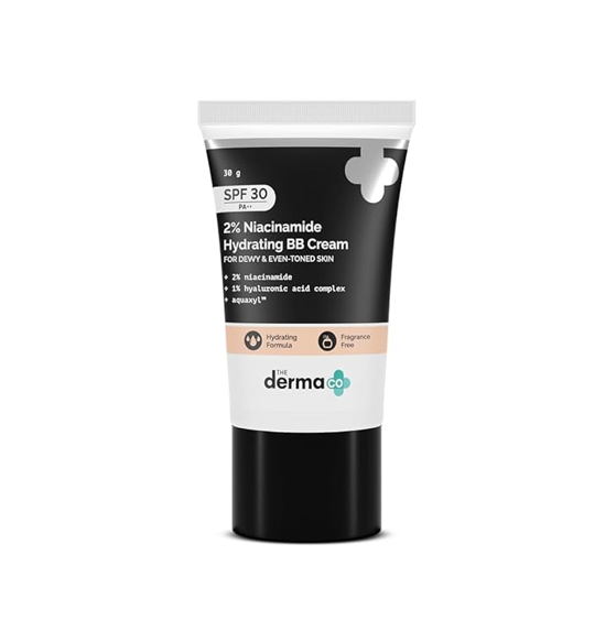 The Derma Co 2% Niacinamide Hydrating BB Cream 02 Nude 30g