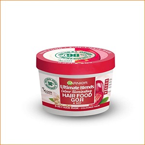 Garnier Ultimate Blends Colour Illuminating Hair Food Goji & Soy 3 In 1 Hair Mask 390ml