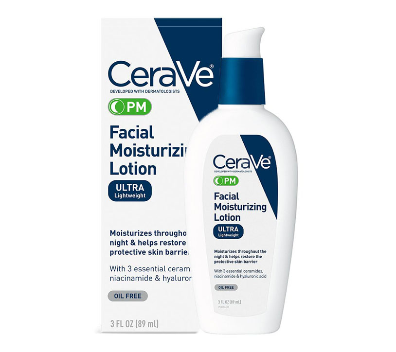 CeraVe PM Ultra Lightweight Facial Moisturizing Lotion 89ml