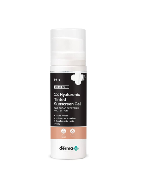 The Derma Co 1% Hyaluronic Tinted Sunscreen Gel 50g