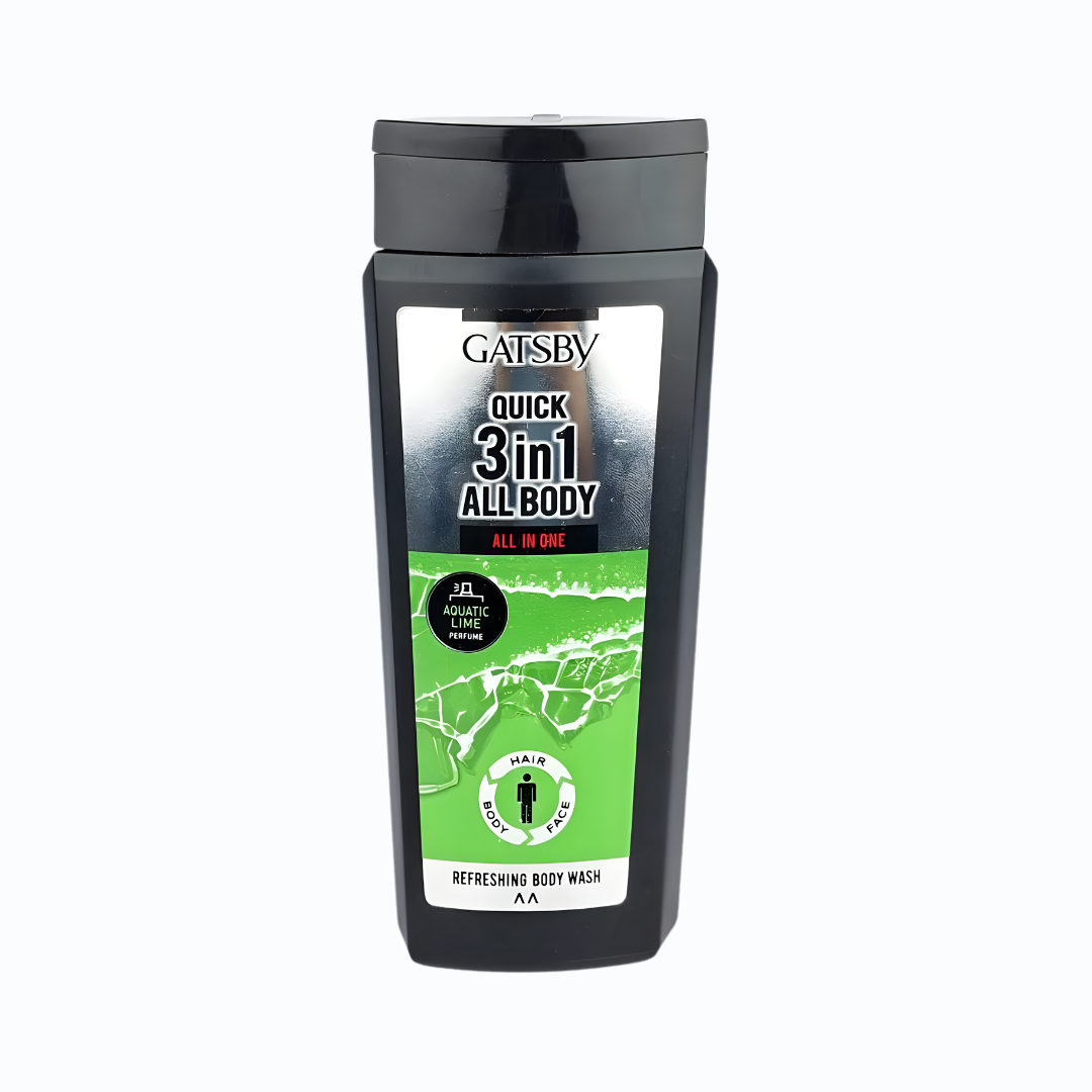 GATSBY Quick 3 in 1 All Body Wash Aquatic Lime 250ml