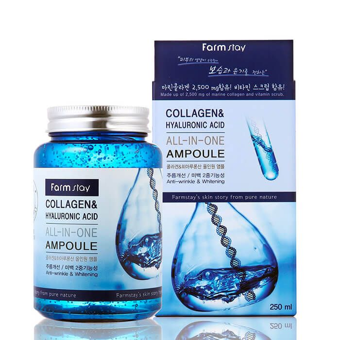 farm stay - collagen & hyaluronic acid all-in one ampoule - 250ml