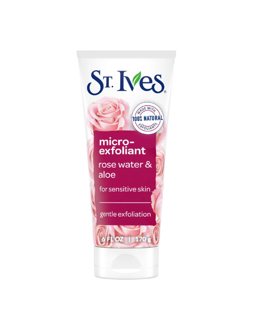 St.ives Micro Exfoliant Rose & Aloe Facial Scrub for Sensitive Skin 170g