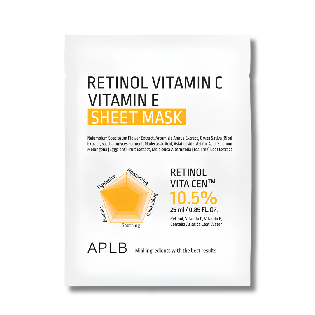 APLB Retinol Vitamin C Vitamin E Sheet Mask 25ml