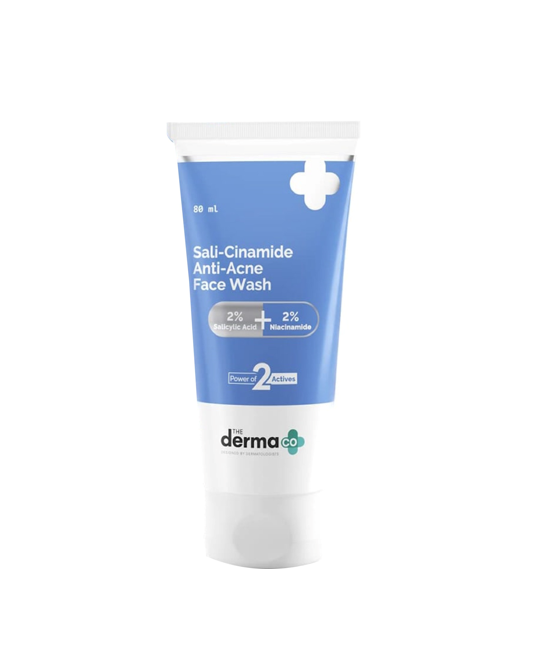 The Derma Co. Sali-Cinamide Anti-Acne Face Wash With 2% Salicylic Acid & 2% Niacinamide 80ml