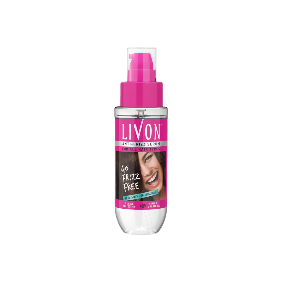 Livon Anti Frizz Hair Serum For All Hair Types 45ml+9ml Free