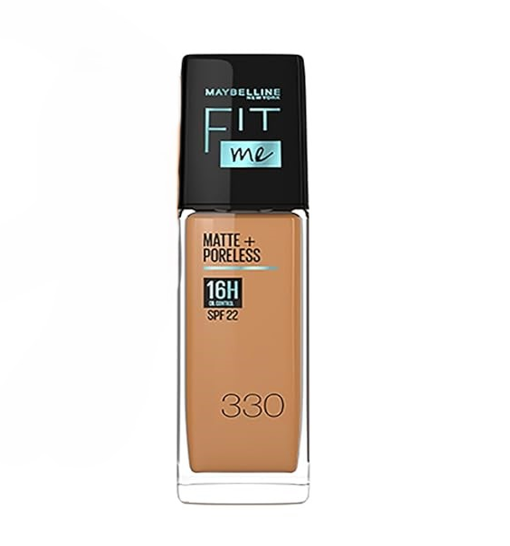 Maybelline Fit Me Matte + Poreless Liquid Foundation Makeup-330 Toffee 30ml